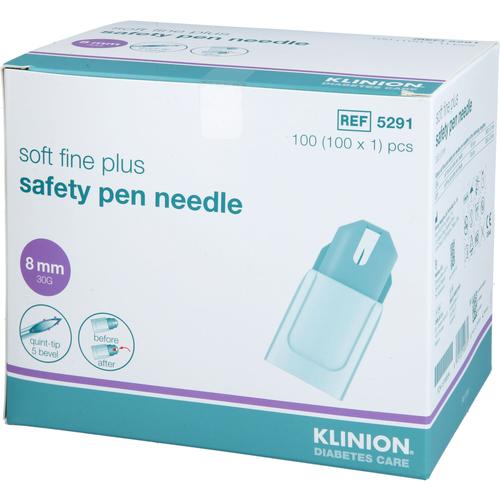 Klinion Soft Fine Plus Safety Pen Needle 30G 8Mm 100 St Mediq Deutschland bei onfy.de kaufen 19166594