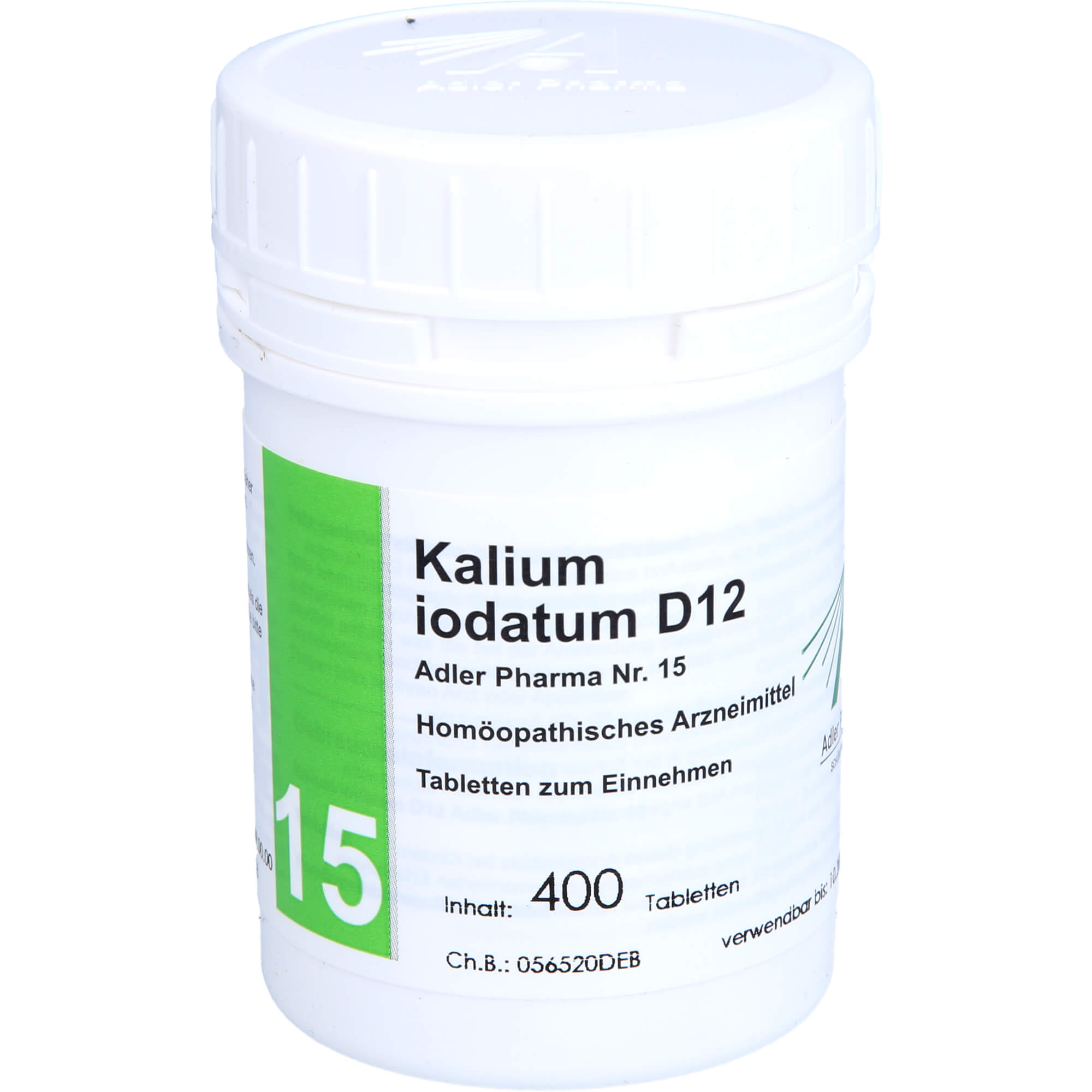 Biochemie Adler 15 Kalium Jodatum D12 Adler Pharma 400 St Adler Pharma Produktion und Vertrieb bei onfy.de kaufen 02730228