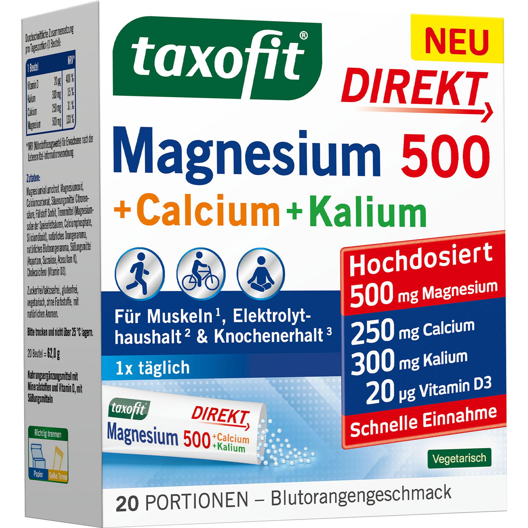 Taxofit Magnesium 500 + Calcium + Kalium Direkt 20 St MCM KLOSTERFRAU Vertr. bei onfy.de kaufen 18913818