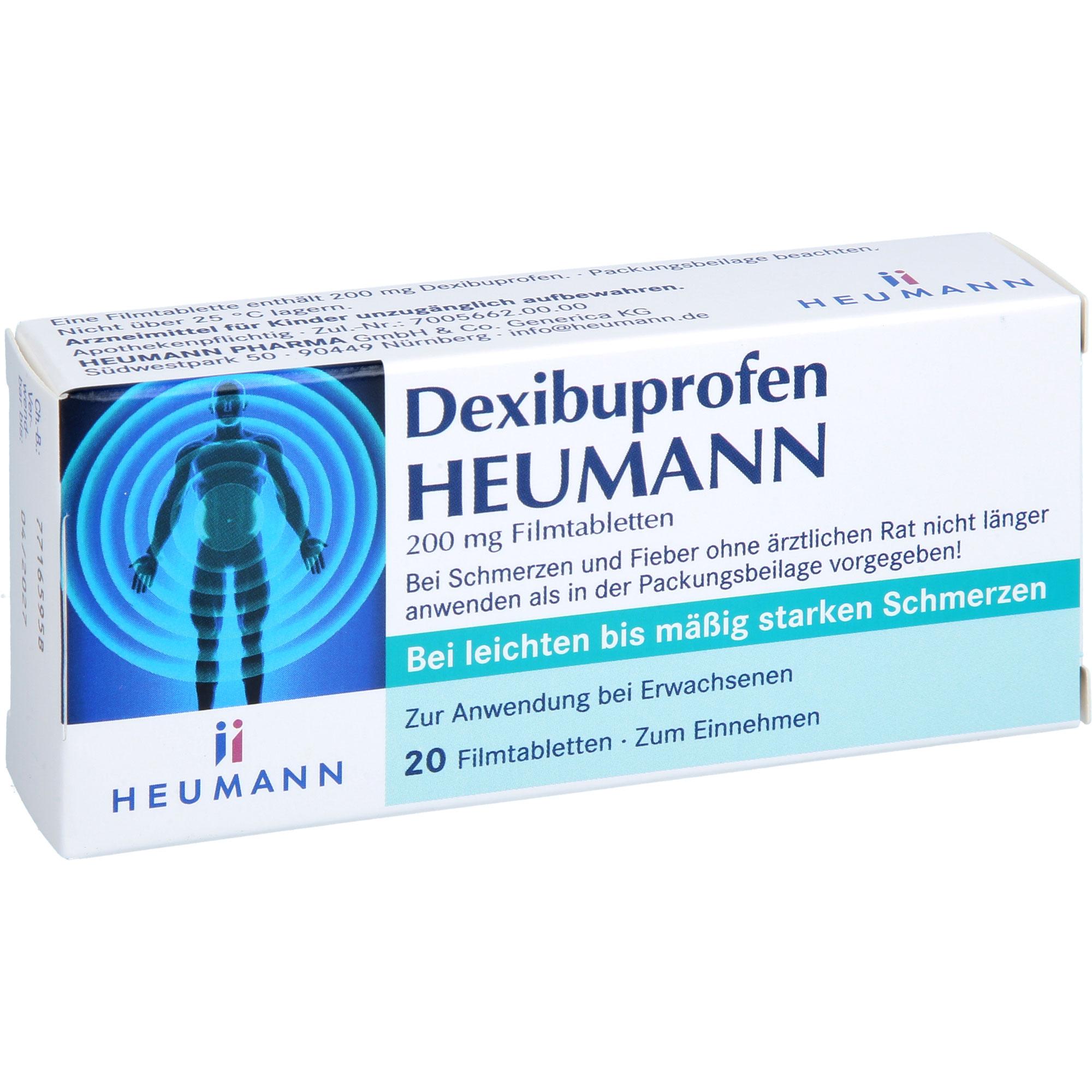 Dexibuprofen Heumann 200 mg Filmtabletten 20 St HEUMANN PHARMA GmbH & Co. Generica bei onfy.de kaufen 18849150