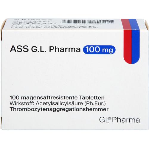Ass G.l. Pharma 100 mg Magensaftresistent Tab. 100 St G.L. Pharma bei onfy.de kaufen 19471529